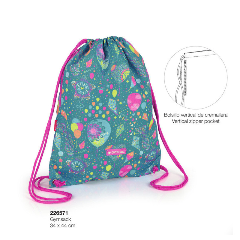 GYMSACK GABOL20 MIMIC GIRL 44CM 226571