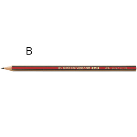 LAPIZ FABER-CASTELL DESSIN 2000-2   B DOCENA ^