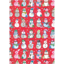 PAPEL REGALO 50*70 ARGU TURNOWSKY NAVIDAD MUÑECOS NIEVE PTE 10H 39078 ^