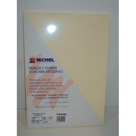 PAPEL MCH VERJURADO GALGO A-4  100G CREMA PTE 100H 3145