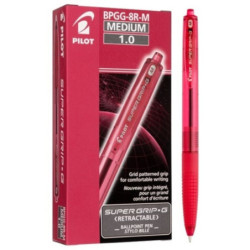 BOLIGRAFO PILOT SUPER G ECO CLIP ROJO C/12U