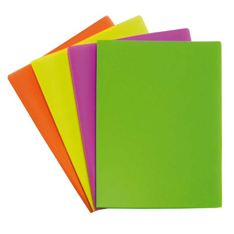 CARPETA ESCAPARATE FL POLIPLAS 50F TRANS FLUOR AMARILLO GRAFOPLAS ^