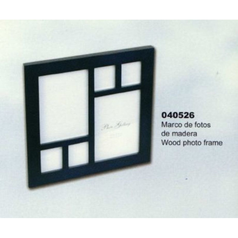 MARCO FOTO MISA MADERA 6 FOTOS AZUL OSC. 040526 ^