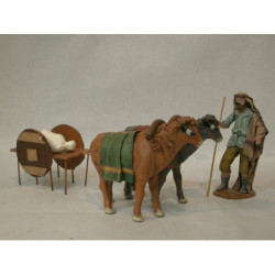 CARRETA C/BUEYES LIENZADA 17CM       717 ^