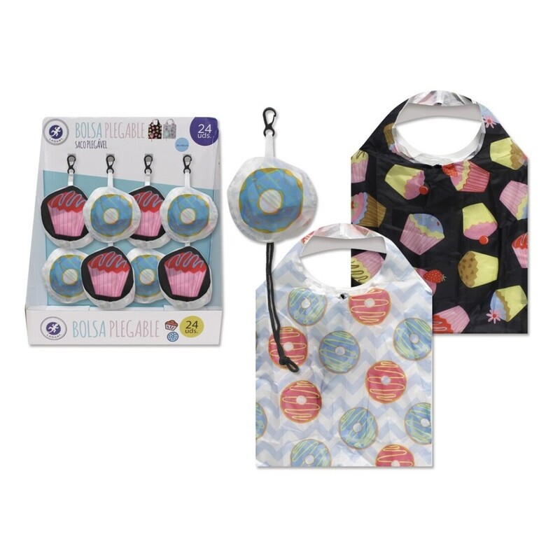 BOLSA COMPRA LAGART PLEGABLE C/FUNDA MOD SURTIDOS CAKES 328057 POESSA (24)