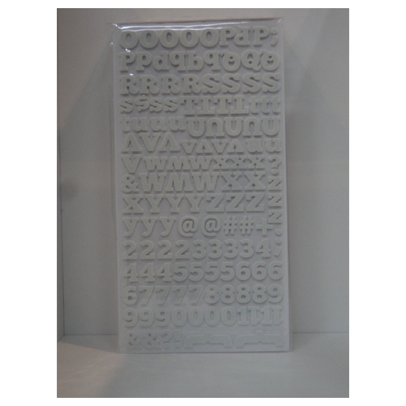 LETRA ADHESIVA APLI GOMAESPUMA RELIEVE BLANCO BLISTER 290U 13886