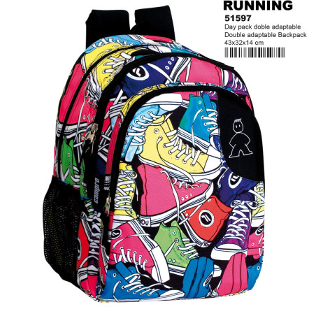 MOCHILA PERONA16 CAMPRO RUNNING DAY PACK DOBLE 43CM 51597 ^