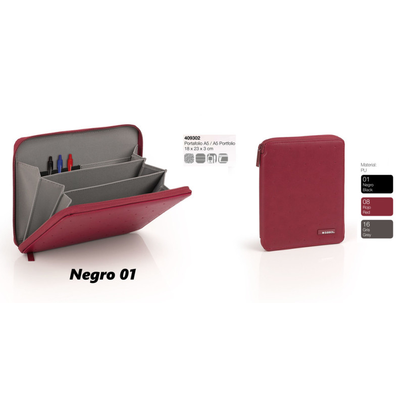 CARPETA CONGRESO A5 FUELLE NEGRO ALPHA 409302 1 GABOL18 BUSINESS WINTER