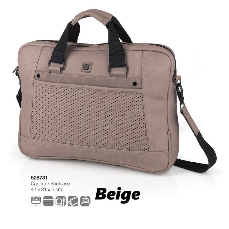 MALETIN GABOL18 ACCESORIES YOKO ORDENADOR 15,6" BANDOLERA 42CM BEIGE 6 528731