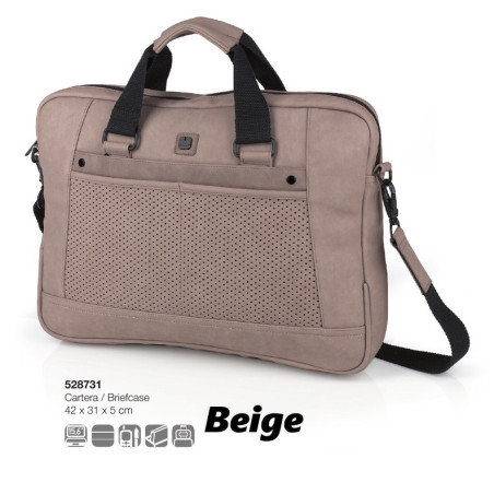 MALETIN GABOL18 ACCESORIES YOKO ORDENADOR 15,6" BANDOLERA 42CM BEIGE 6 528731