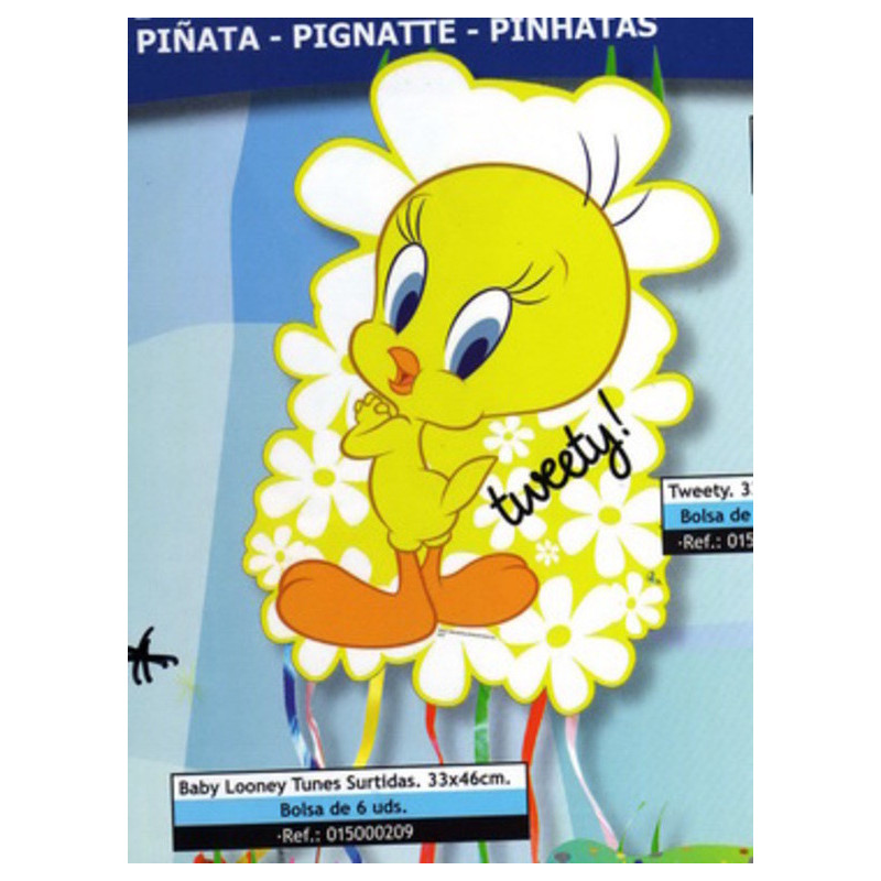 PIÑATA MEDIANA PERFIL BABIES LOONEY TOONES 015000209 VERBETENA ^