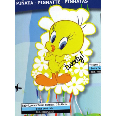 PIÑATA MEDIANA PERFIL BABIES LOONEY TOONES 015000209 VERBETENA ^