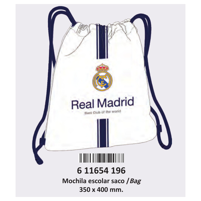 BOLSA ZAPATOS SAFTA16 REAL MADRID 40CM 611654196 ^