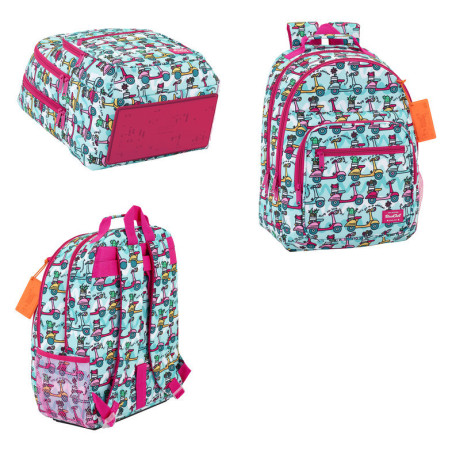 MOCHILA DOBLE SAFTA PROTECTION BLACKFIT8 "SCOOTER" 42*32 641840560 SAFTA18