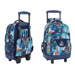 MOCHILA GRANDE C/RUEDAS COMPACT EL NIÑO "SURF CLUB" 611907818 SAFTA19 ENERO 32*45