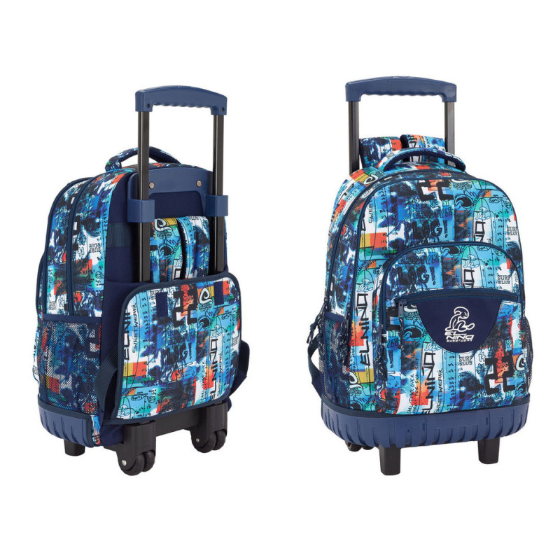 MOCHILA GRANDE C/RUEDAS COMPACT EL NIÑO "SURF CLUB" 611907818 SAFTA19 ENERO 32*45