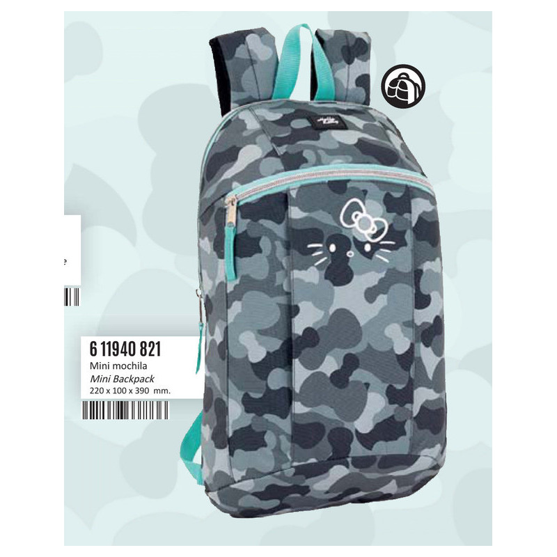 MINI MOCHILA HELLO KITTY CAMO 611940821 SAFTA20 ENERO