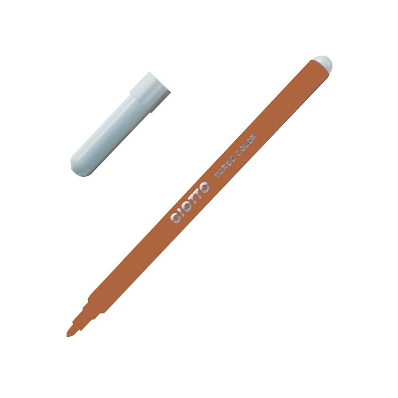 MARCD.ES COLORES GIOTTO CJ.12 MARRON CLARO TURBO COLOR