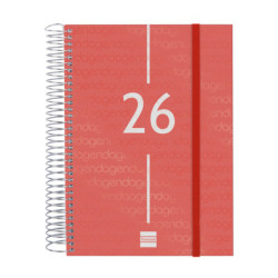 AGENDA YEAR E10 1DP 2026 ROJO+ FINOCAM26 741103026 175 X 29 X 212 MM