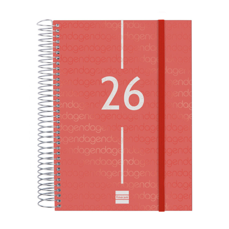 AGENDA YEAR E10 1DP 2026 ROJO+ FINOCAM26 741103026 175 X 29 X 212 MM