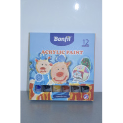 PINTURA PAE ACRILICO ESCOLAR SET 12 COLORES 20ML BA3827
