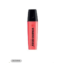 MARCD.FLUOR STABILO BOSS ROJO C/10U ^
