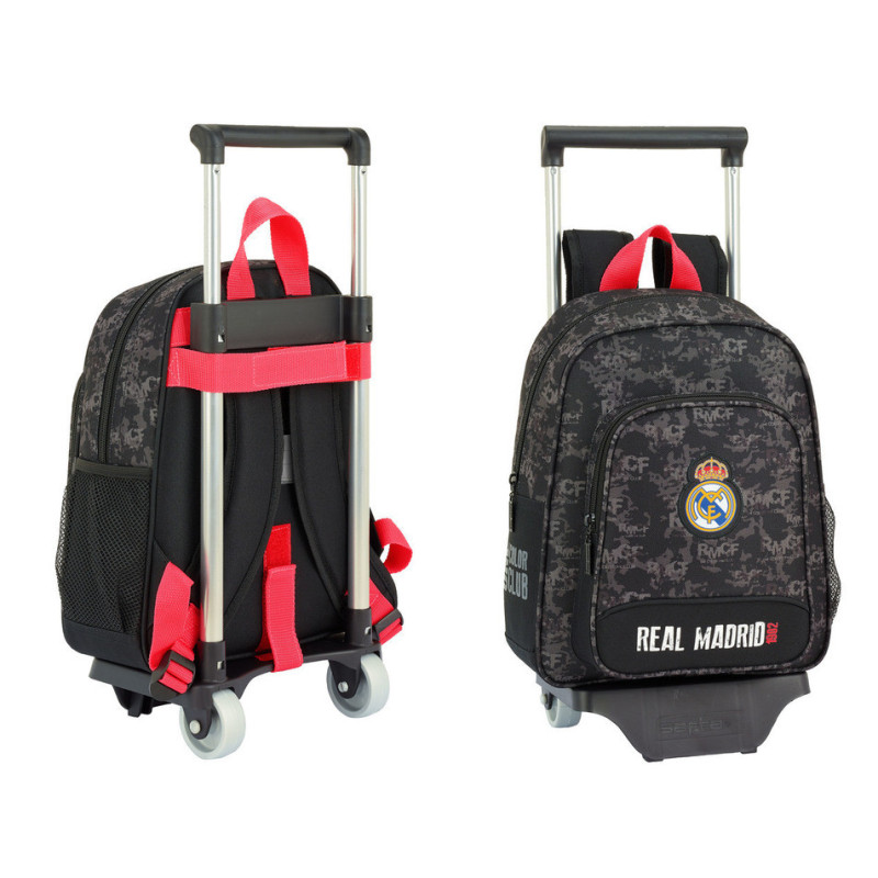 MOCHILA 524+CARRO 705 REAL MADRID BLACK 611924020 SAFTA19 ENERO 28*34