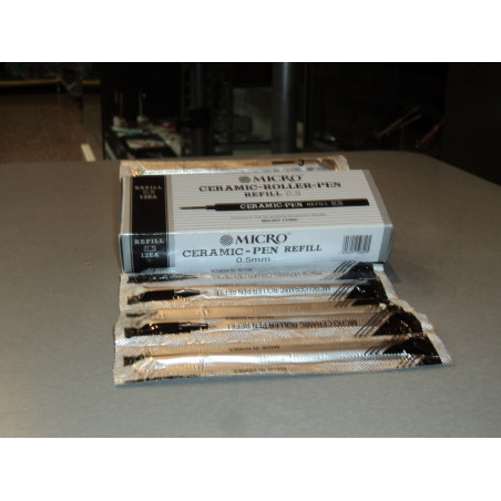 RECAMBIO ROTULADOR MICRO CERAMICO ROLLER NEGRO C/12U