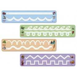 PISTAS GRAFICAS CONTIENE 4 PANELES DE 99X22 CM. DE LIMPIEZA EN SECO HENBEA