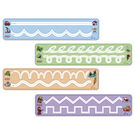 PISTAS GRAFICAS CONTIENE 4 PANELES DE 99X22 CM. DE LIMPIEZA EN SECO HENBEA
