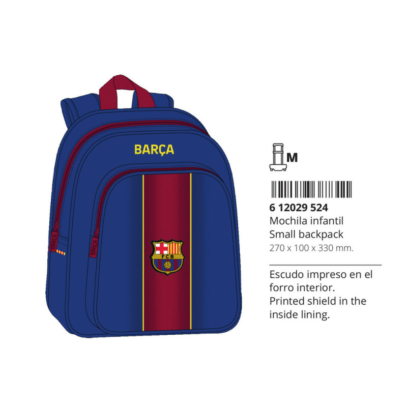 MOCHILA INFANTIL ADAPT.CARRO F.C.BARCELONA 1ª EQUIP. 20/21 612029524 33*27 SAFTA22