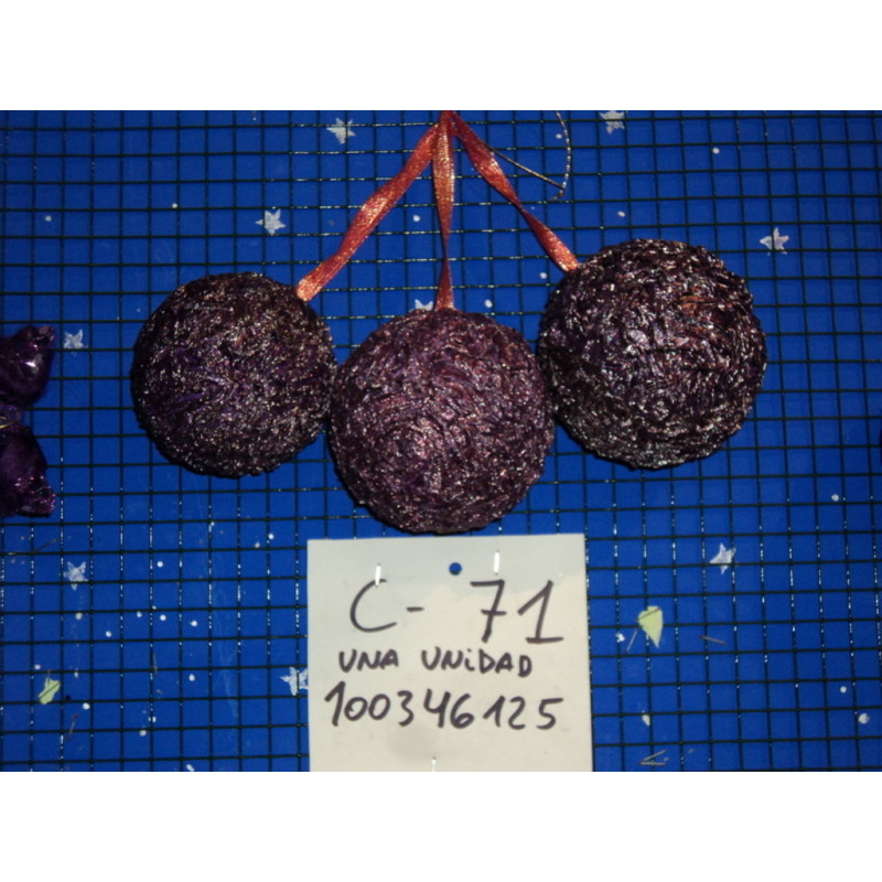 BOLA ALUMINIO LILA 10CM 46125 ^