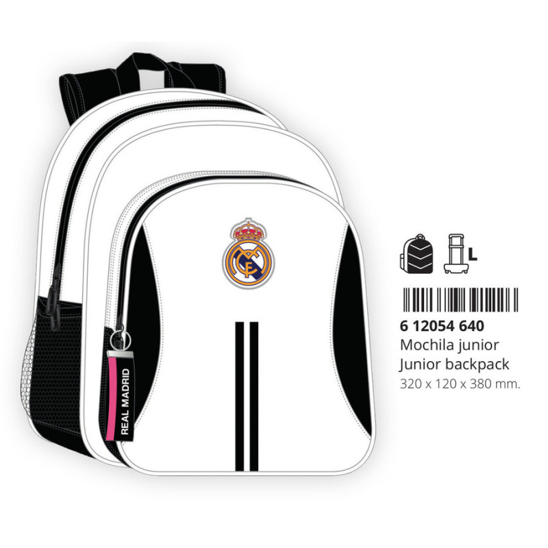 MOCHILA JUNIOR ADAPT.CARRO REAL MADRID 1ª EQUIP. 20/21 612054640 38*32 SAFTA22