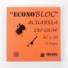 PAPEL MCH ECONOBLOC ACUARELA 30*30 280G BLOC 75H