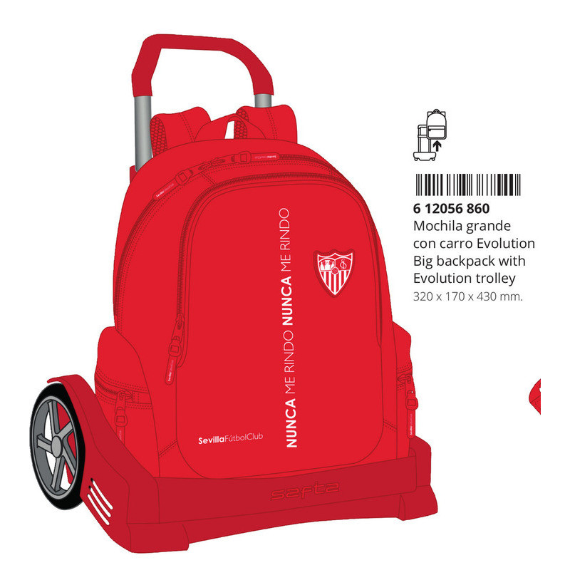 MOCHILA 662+CARRO EVOLUTION SEVILLA FC CORPORATIVA 612056860 43*32 SAFTA22
