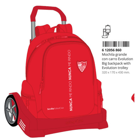 MOCHILA 662+CARRO EVOLUTION SEVILLA FC CORPORATIVA 612056860 43*32 SAFTA22