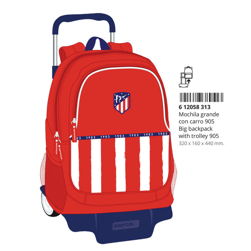 MOCHILA 665+CARRO 905 ATCO. DE MADRID 1ª EQUIPACION 20/21 612058313 44*32 SAFTA22