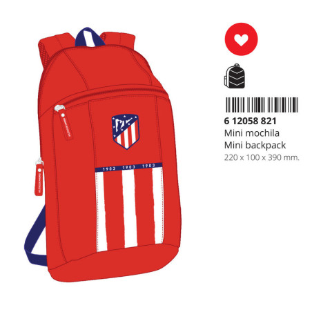 MINI MOCHILA ATCO. DE MADRID 1ª EQUIPACION 20/21 612058821 39*22 SAFTA22
