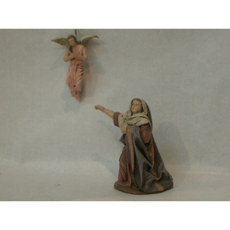 ANUNCIACION A LA VIRGEN LIENZADA  17CM 722 ^