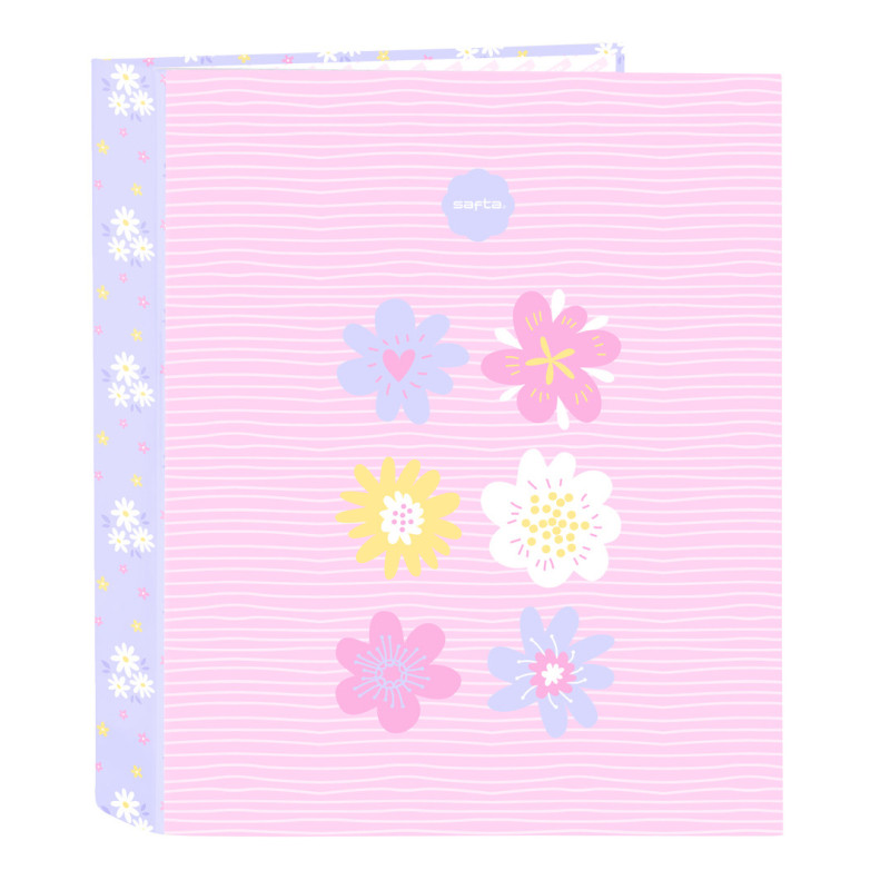CARPETA F. 4 ANILLAS 35MM LOMO ANCHO SAFTA "BOUQUET" SAFTA26 542629657 33X27 UNIDAD