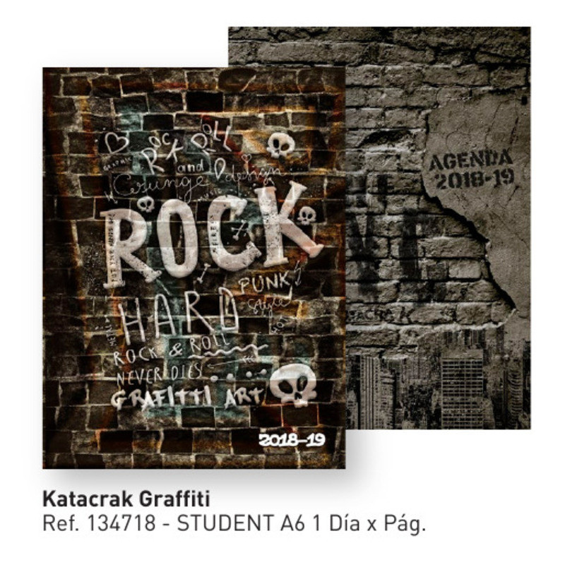 AGENDA ESCOLAR SENFOR18 8º 1DP KATACRACK GRAFFITI 134718
