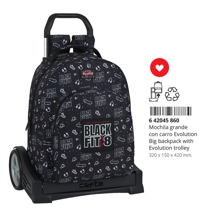 MOCHILA 305+CARRO EVOLUTION BLACKFIT8 "SPORT GALAXY" SAFTA21 ENERO 642045860