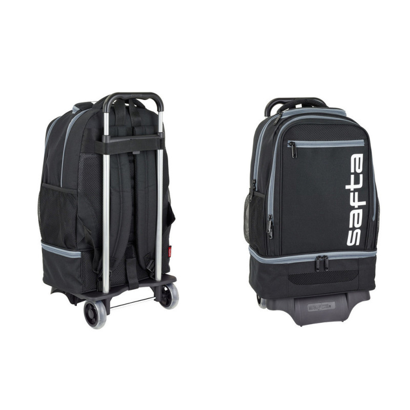 MOCHILA 850+CARRO 904 SAFTA NEGRO-GRIS 641956313 47*32 SAFTA22