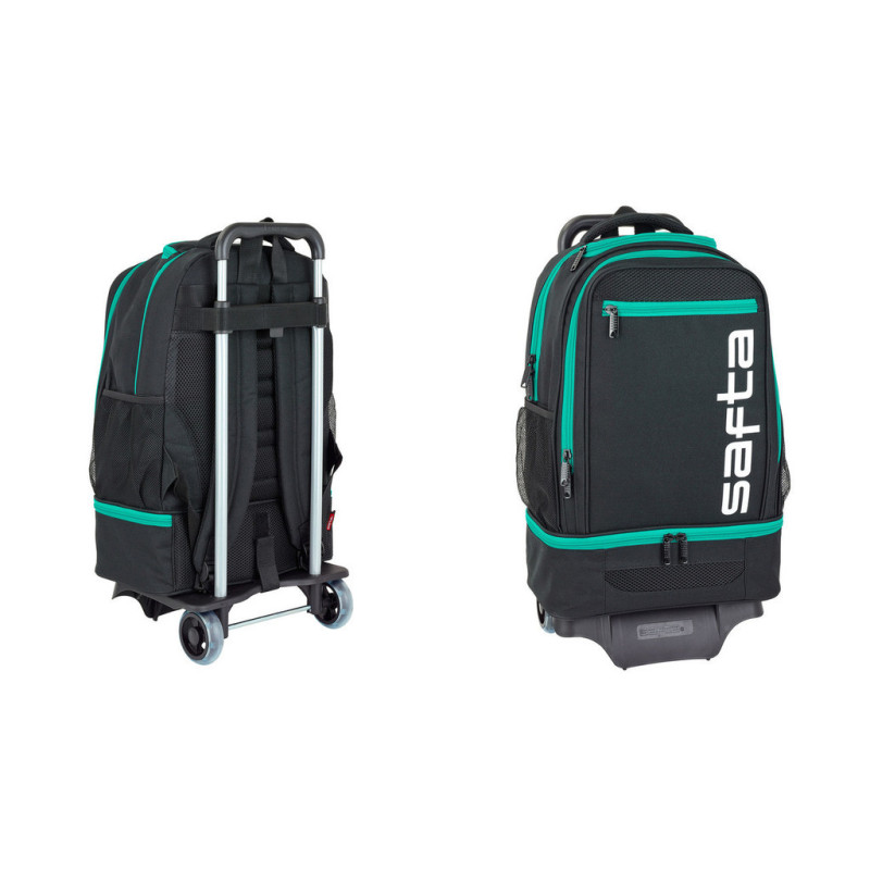 MOCHILA 850+CARRO 904 SAFTA NEGRO-VERDE 641958313 47*32 SAFTA22