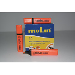 MARCD.FLUOR MOLIN HIGHLIGHTER NARANJA RTF240-10-4 C/10U