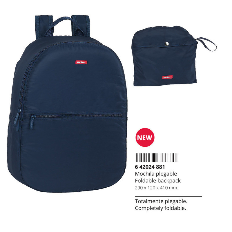 MOCHILA PLEGABLE SAFTA "DARK BLUE" SAFTA25 ENERO 642024881
