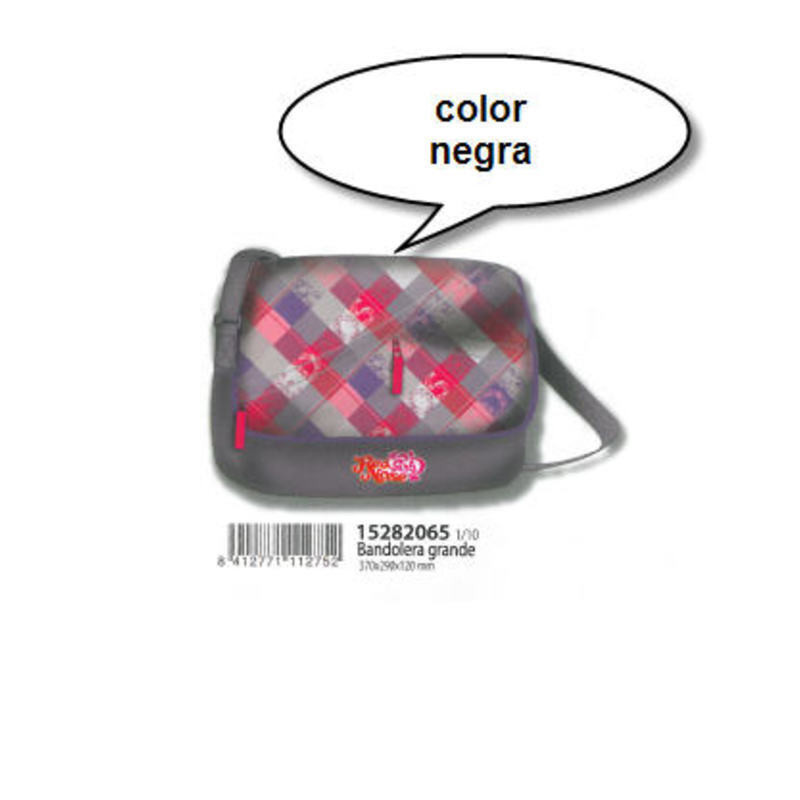 MOCHILA ENRI 11 RED NOSE BANDOLERA NEGRA 44CM 15282165 ^