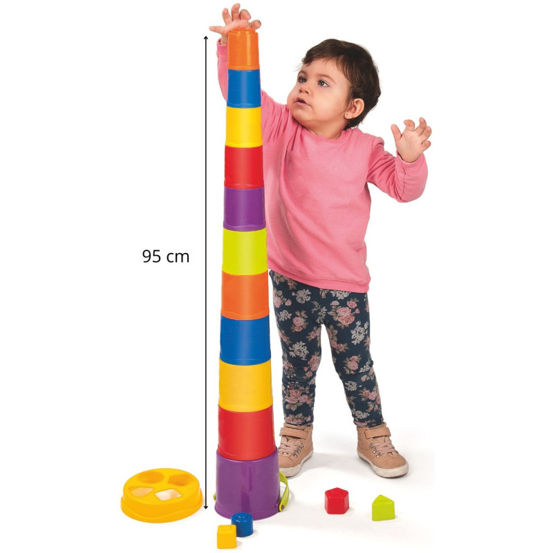 GIANTTE DOS EN UNO CUBO 10 VASITOS APILABLES MINILAND 97211