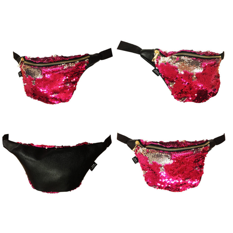 RIÑONERA DMMSUPLIES LENTEJUELAS REVERSIBLE ROSA/PLATA DMM0032RP