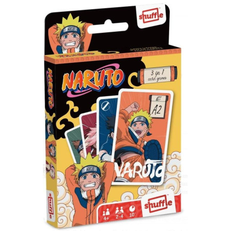 JUEGO CARTAS FOURNIER CARTAMUNDI NARUTO QUINTO PANEL 3 JUEGOS EN 1 10037630